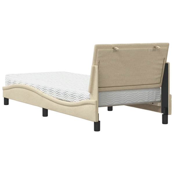 Bett mit Matratze Creme 80x200 cm
