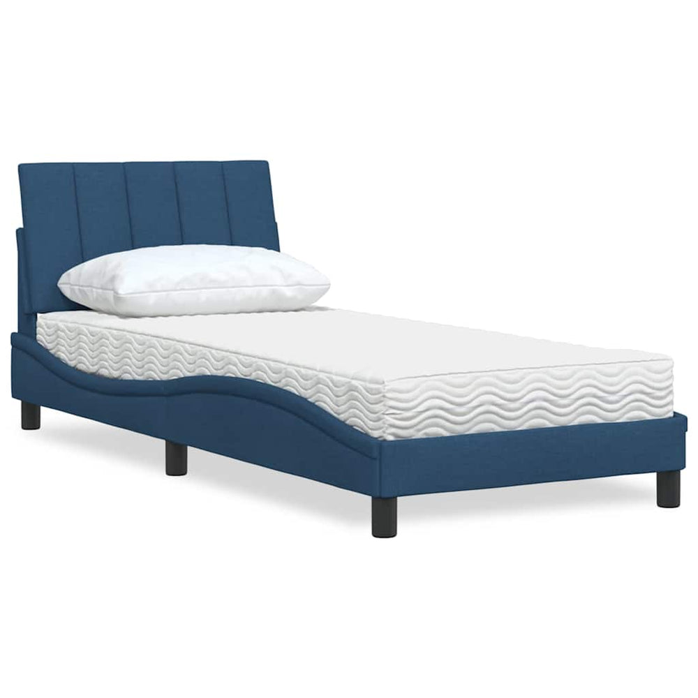 Bett mit Matratze Hanko Blau 80x200 cm