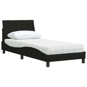 Bett mit Matratze Hanko Schwarz 90x190 cm
