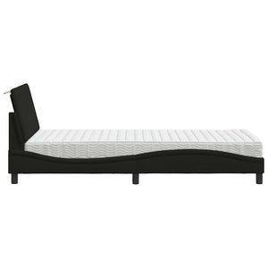 Bett mit Matratze Hanko Schwarz 90x190 cm
