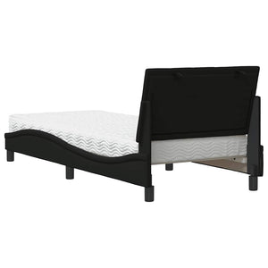 Bett mit Matratze Hanko Schwarz 90x190 cm