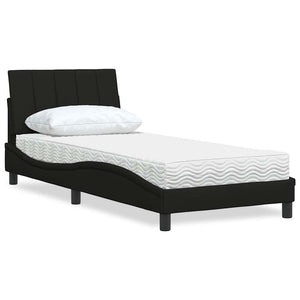 Bett mit Matratze Hanko Schwarz 90x190 cm
