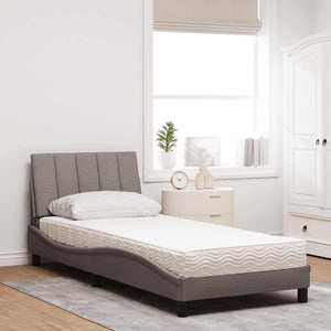 Bett mit Matratze Hanko Taupe 90x190 cm