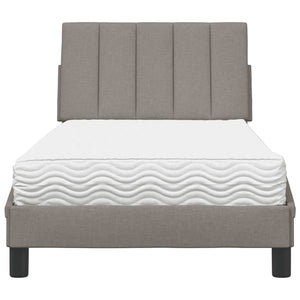 Bett mit Matratze Hanko Taupe 90x190 cm