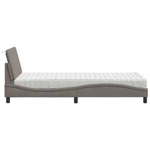 Bett mit Matratze Hanko Taupe 90x190 cm