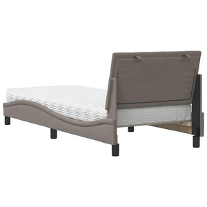 Bett mit Matratze Hanko Taupe 90x190 cm