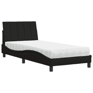 Bett mit Matratze Hanko Schwarz 90x200 cm