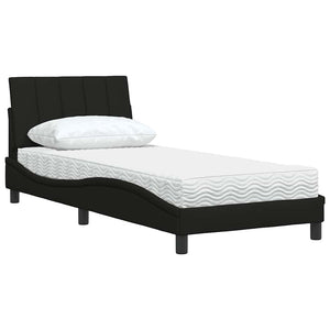 Bett mit Matratze Hanko Schwarz 90x200 cm