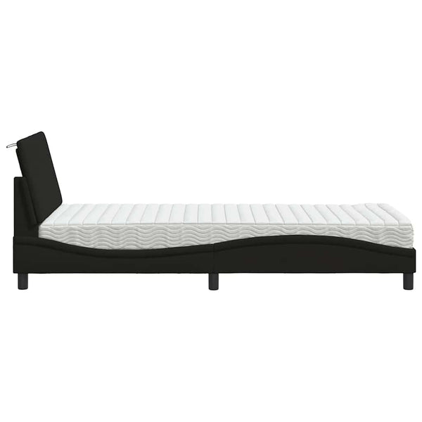 Bett mit Matratze Hanko Schwarz 90x200 cm