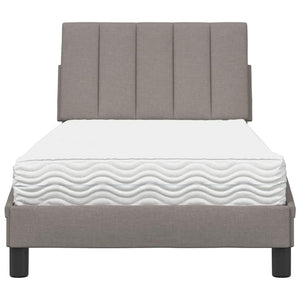 Bett mit Matratze Hanko Taupe 90x200 cm