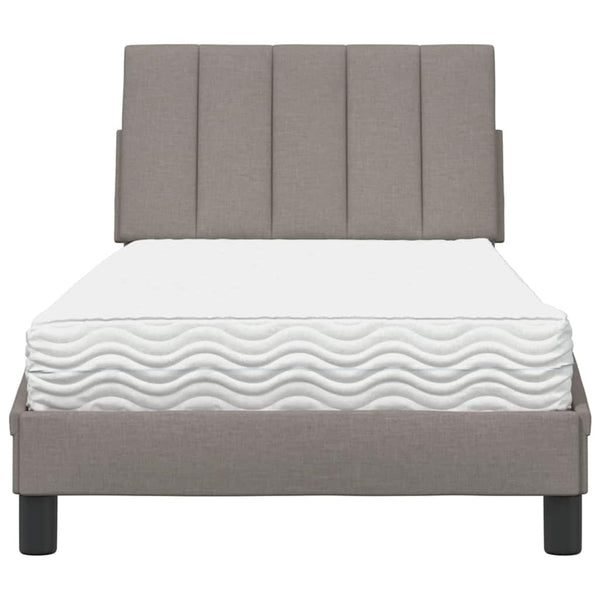 Bett mit Matratze Hanko Taupe 90x200 cm