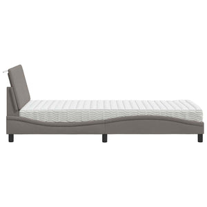 Bett mit Matratze Hanko Taupe 90x200 cm