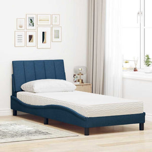 Bett mit Matratze Hanko Blau 90x200 cm