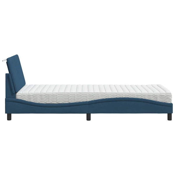 Bett mit Matratze Hanko Blau 90x200 cm