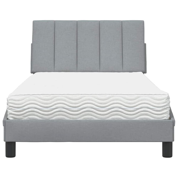 Bett mit Matratze Hanko Hellgrau 100x200 cm