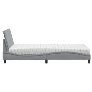 Bett mit Matratze Hanko Hellgrau 100x200 cm