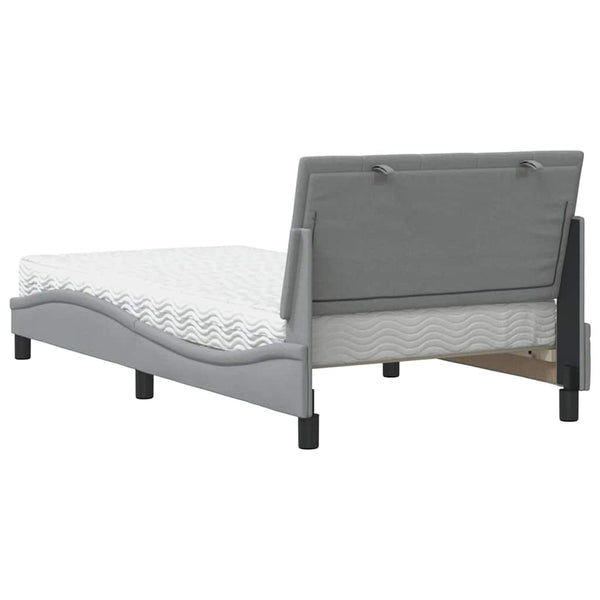 Bett mit Matratze Hanko Hellgrau 100x200 cm