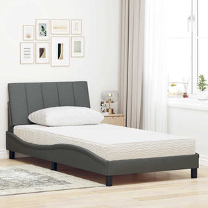 Bett mit Matratze Hanko Dunkelgrau 100x200 cm