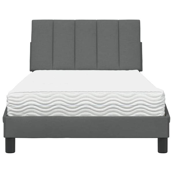 Bett mit Matratze Hanko Dunkelgrau 100x200 cm