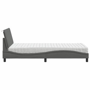 Bett mit Matratze Hanko Dunkelgrau 100x200 cm