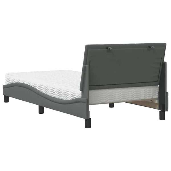 Bett mit Matratze Hanko Dunkelgrau 100x200 cm