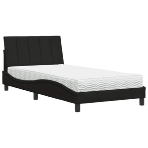 Bett mit Matratze Hanko Schwarz 100x200 cm