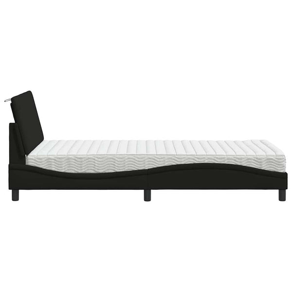 Bett mit Matratze Hanko Schwarz 100x200 cm