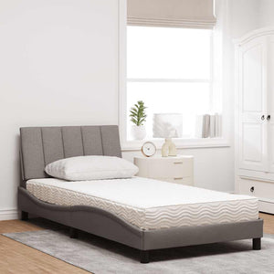 Bett mit Matratze Hanko Taupe 100x200 cm