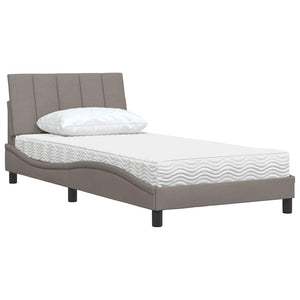 Bett mit Matratze Hanko Taupe 100x200 cm