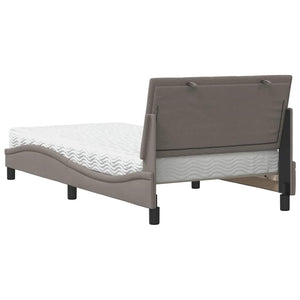 Bett mit Matratze Hanko Taupe 100x200 cm