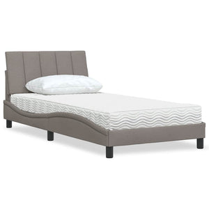 Bett mit Matratze Hanko Taupe 100x200 cm
