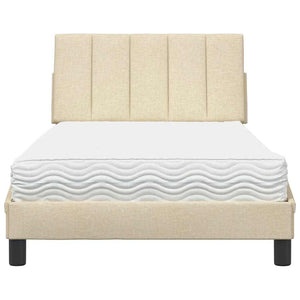 Bett mit Matratze Hanko Creme 100x200 cm