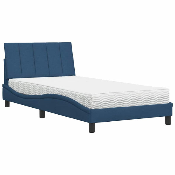 Bett mit Matratze Hanko Blau 100x200 cm