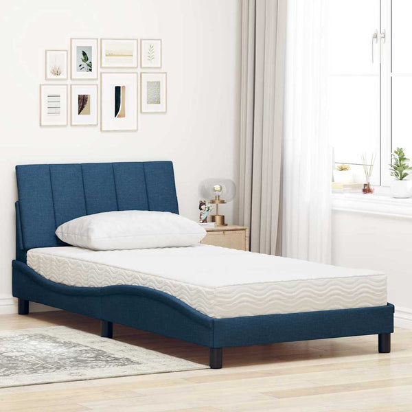 Bett mit Matratze Hanko Blau 100x200 cm