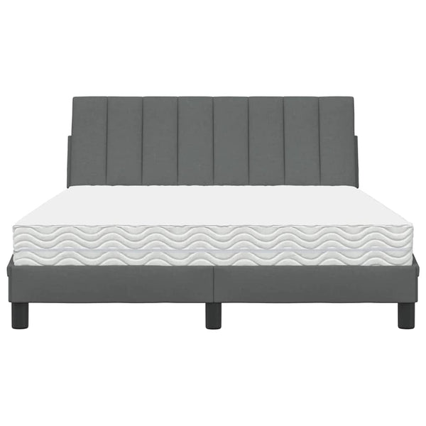 Bett mit Matratze Hanko Dunkelgrau 120x200 cm