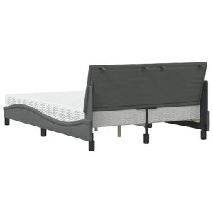 Bett mit Matratze Hanko Dunkelgrau 120x200 cm