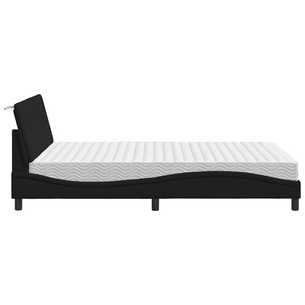 Bett mit Matratze Hanko Schwarz 120x200 cm