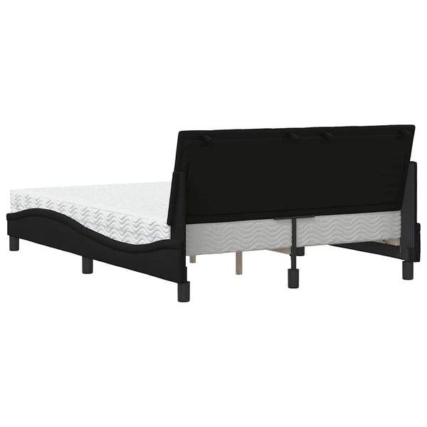 Bett mit Matratze Hanko Schwarz 120x200 cm