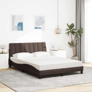 Bett mit Matratze Dunkelbraun 120x200 cm