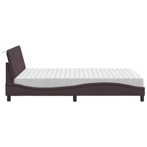 Bett mit Matratze Dunkelbraun 120x200 cm