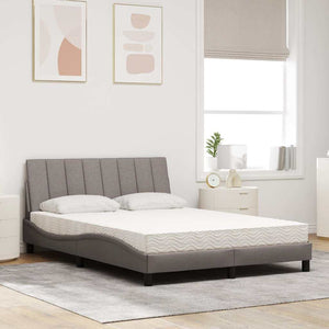 Bett mit Matratze Hanko Taupe 120x200 cm