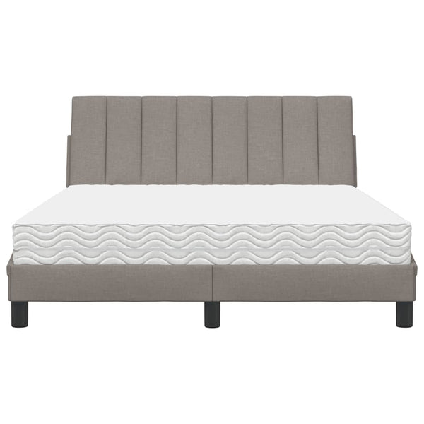 Bett mit Matratze Hanko Taupe 120x200 cm
