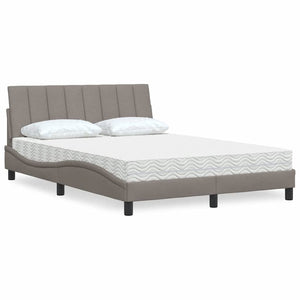 Bett mit Matratze Hanko Taupe 120x200 cm