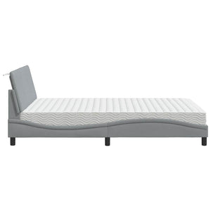 Bett mit Matratze Hanko Hellgrau 140x190 cm