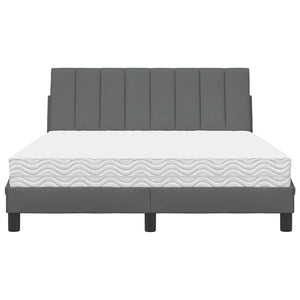Bett mit Matratze Hanko Dunkelgrau 140x190 cm