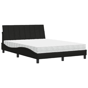 Bett mit Matratze Hanko Schwarz 140x190 cm