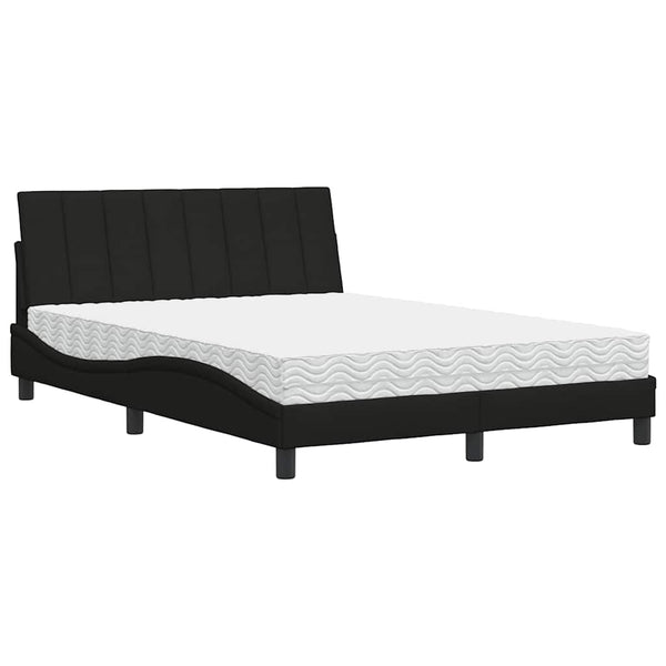 Bett mit Matratze Hanko Schwarz 140x190 cm