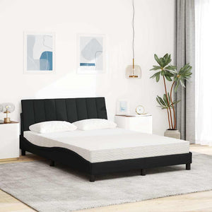 Bett mit Matratze Hanko Schwarz 140x190 cm
