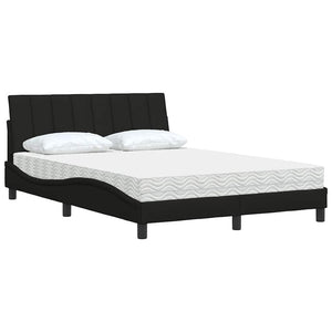 Bett mit Matratze Hanko Schwarz 140x190 cm