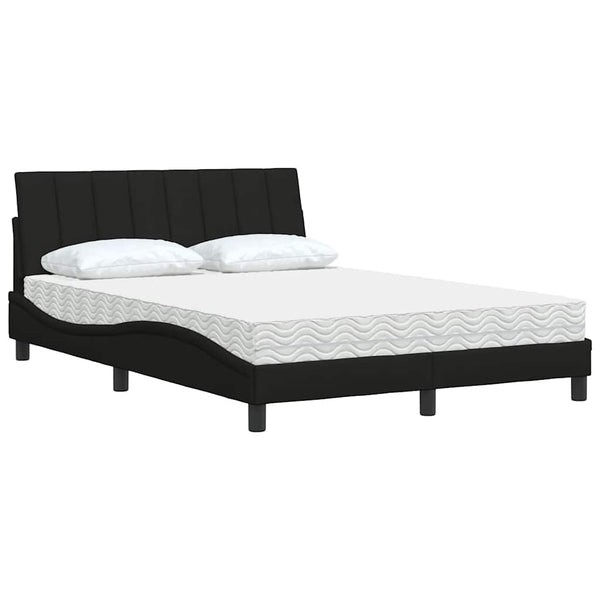 Bett mit Matratze Hanko Schwarz 140x190 cm